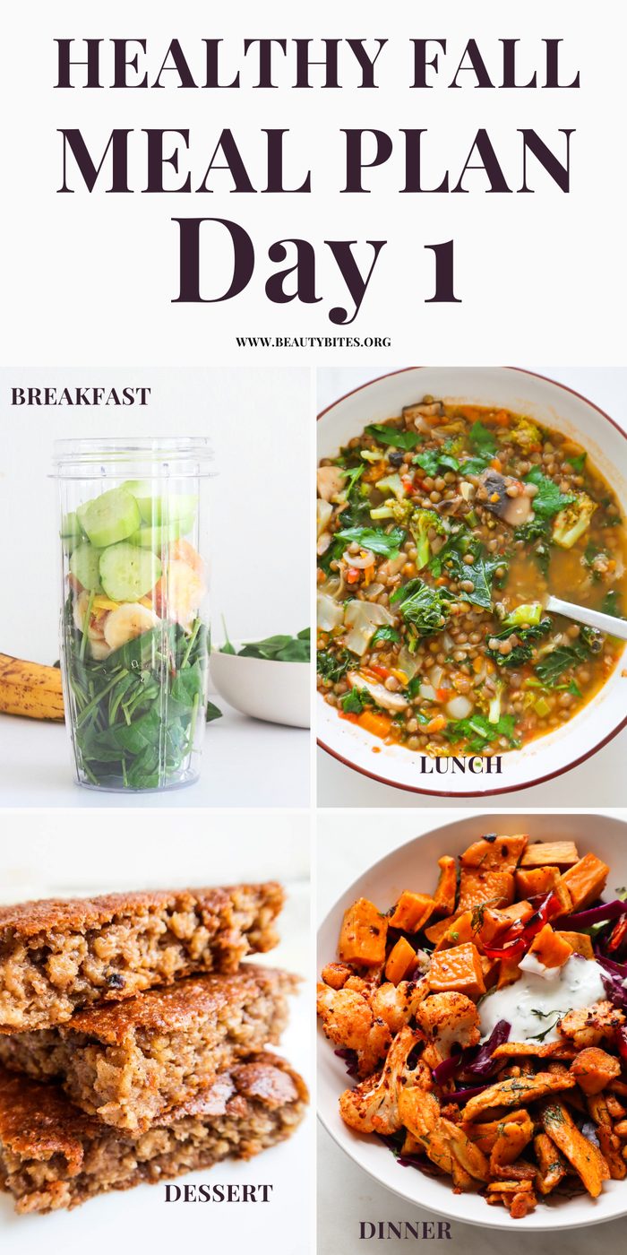 Clean eating fall meal plan for 7 days