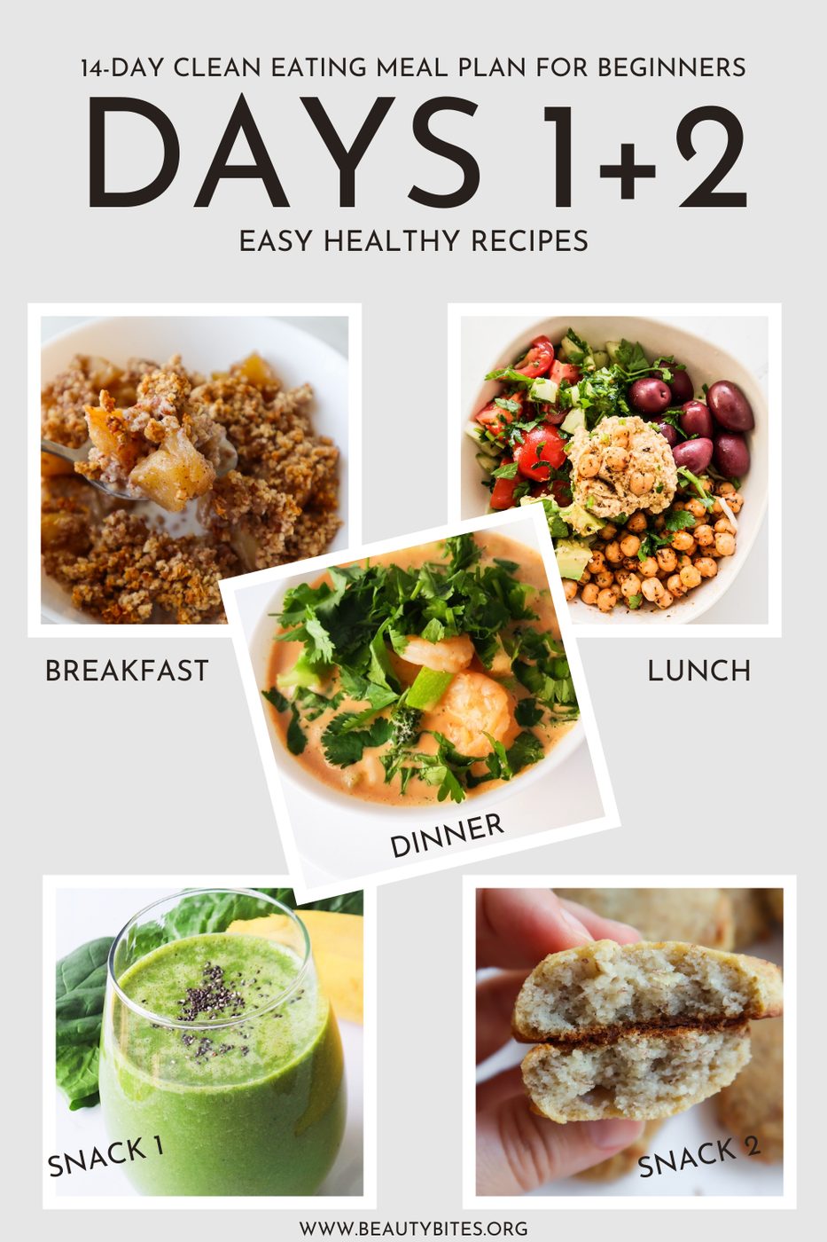 Clean eating meal plan for beginners for 14 days