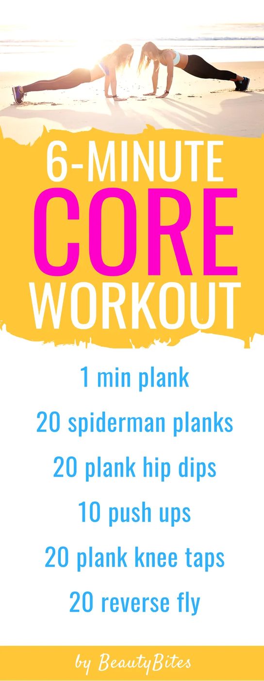 6-minute core & upper body workout for women