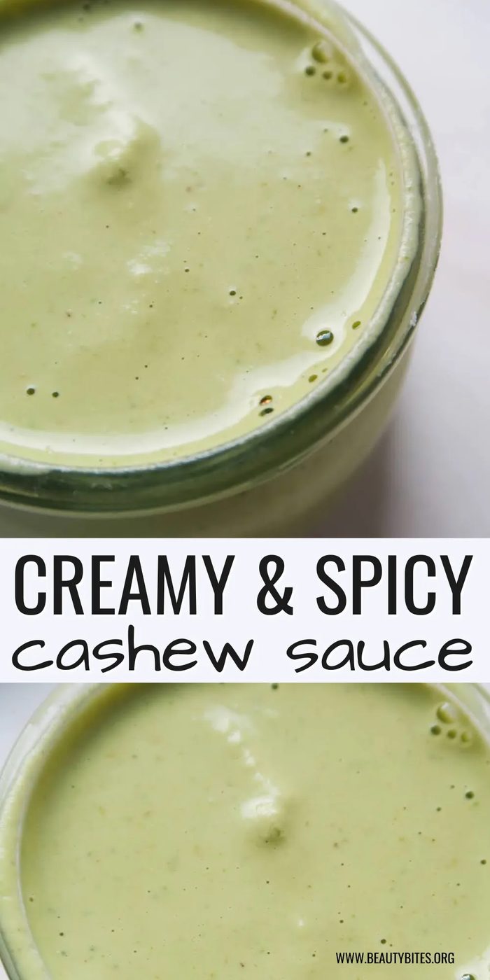 Spicy cashew sauce, creamy