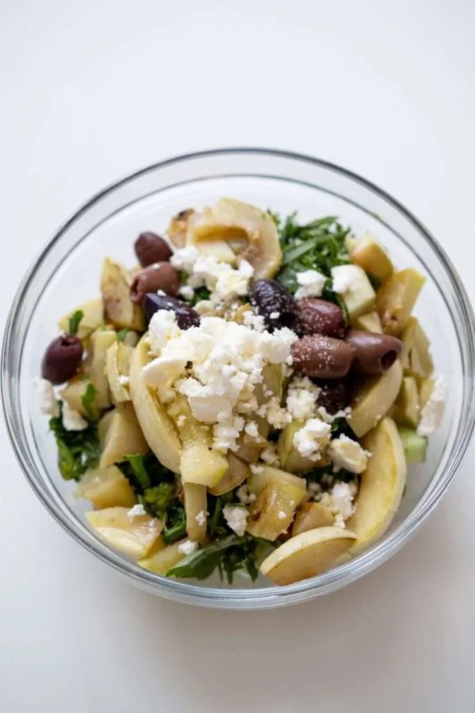 Tomato cucumber zucchini salad