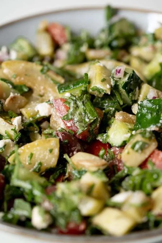Tomato cucumber zucchini salad