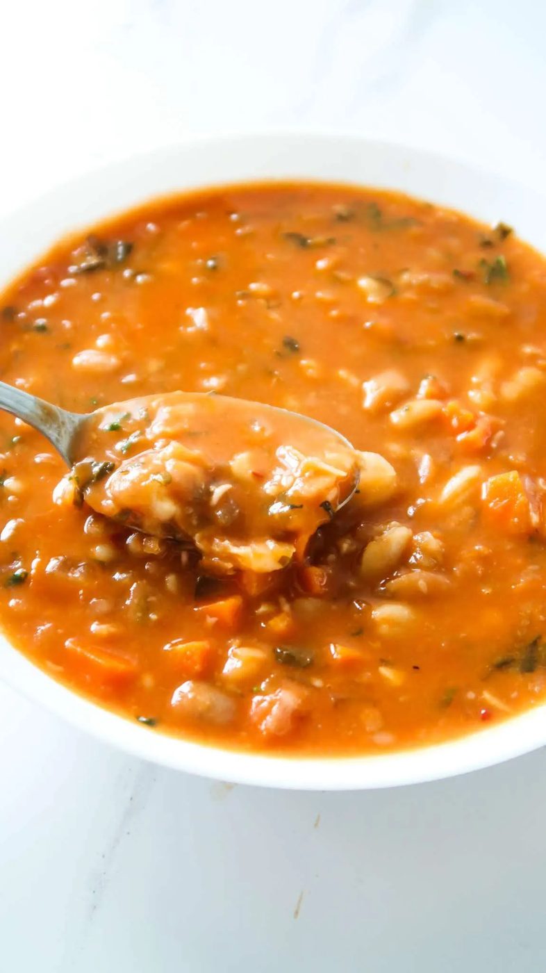 20-Minute Healthy Bean Soup Recipe. This healthy and simple vegan bean soup recipe is warming and satisfying. It is also gluten-free and…