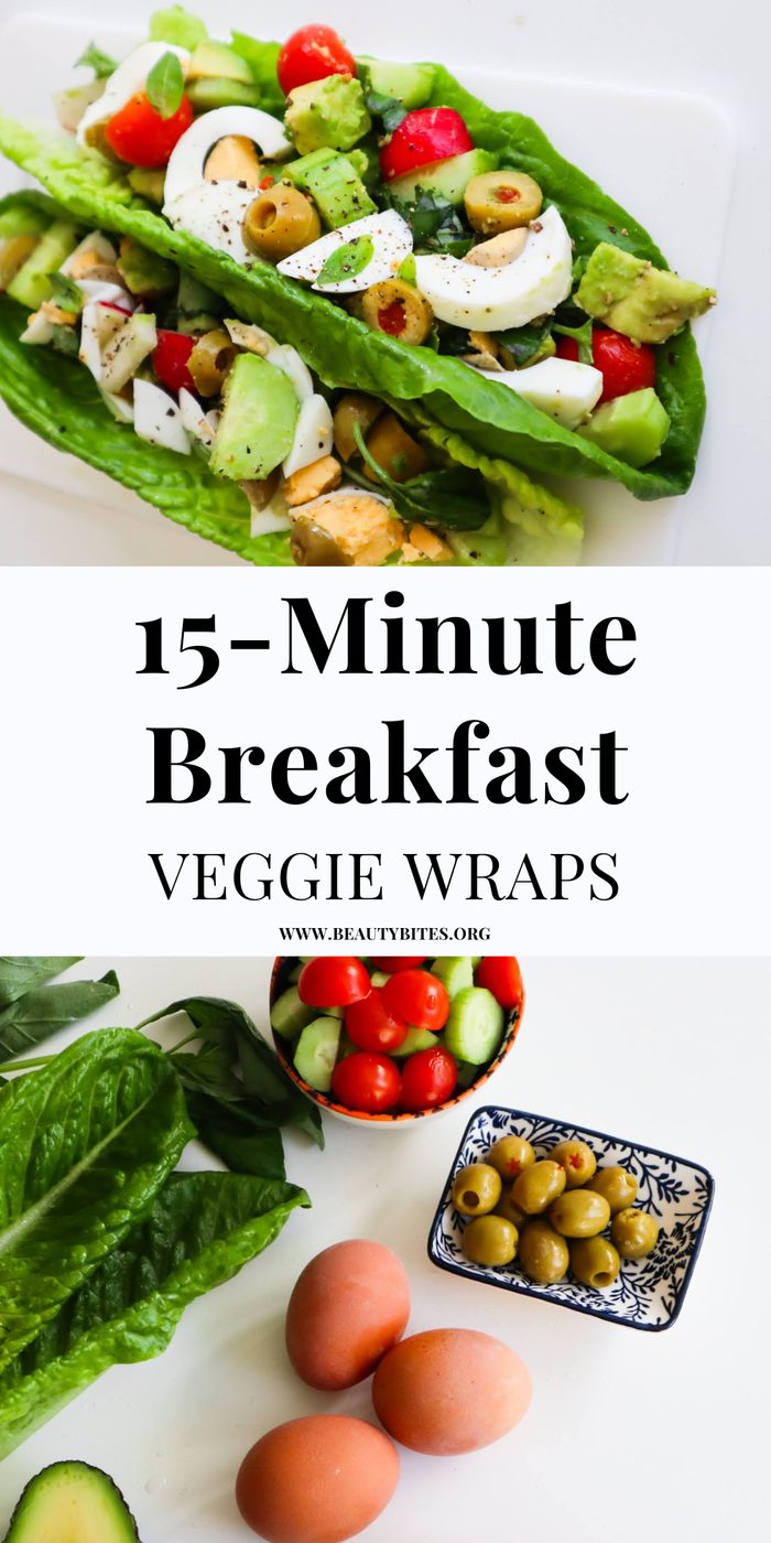 Breakfast veggie wraps, simple