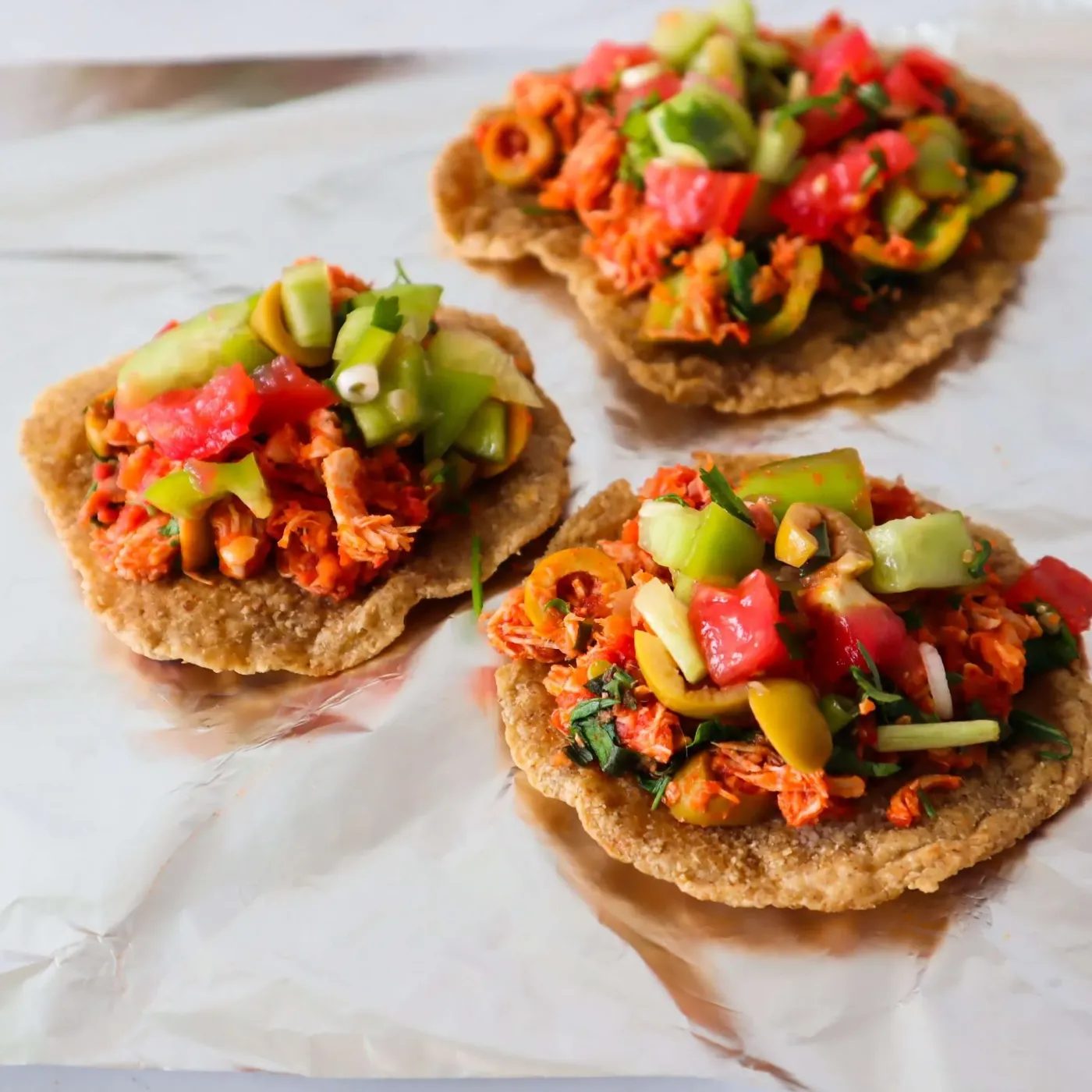 & healthy chicken tostadas, simple