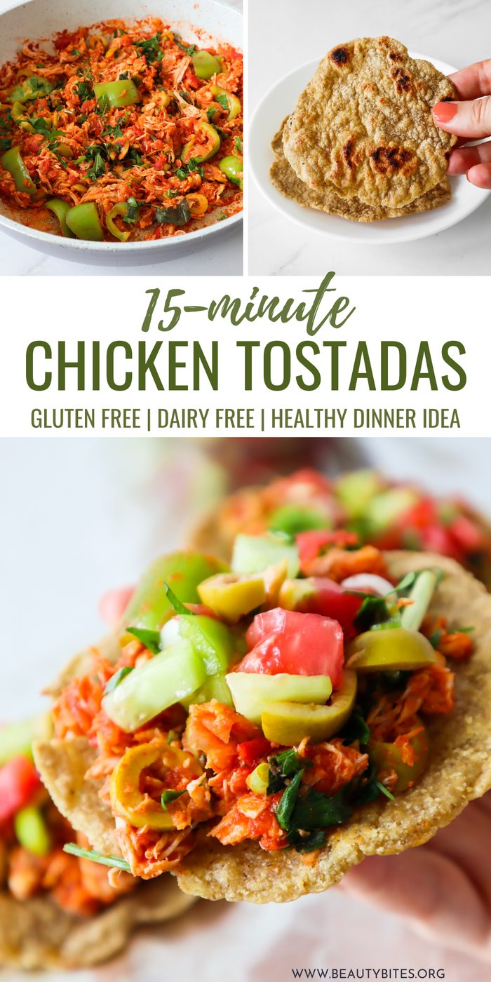 & healthy chicken tostadas, simple