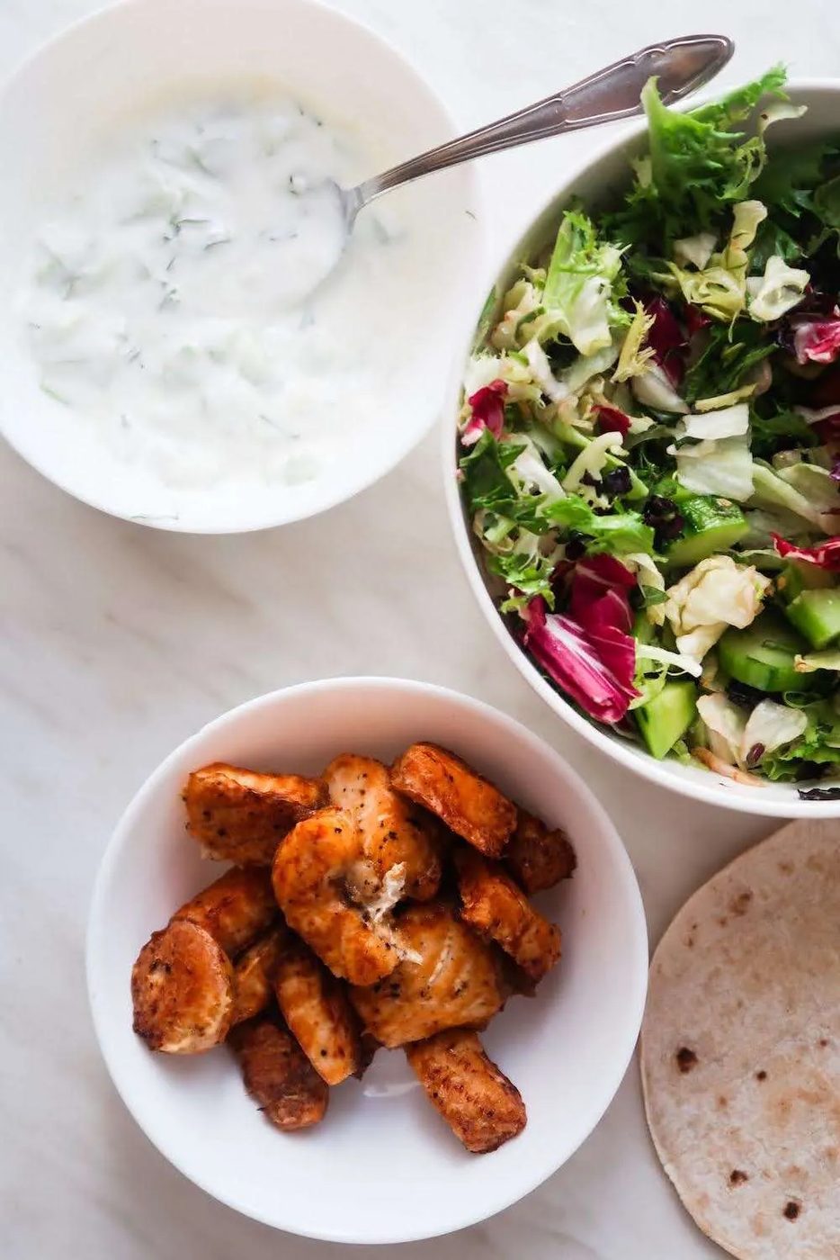 Mediterranean Salmon Wraps