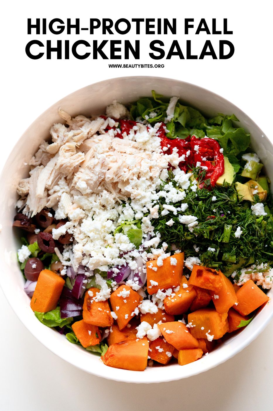 Pumpkin feta chicken salad