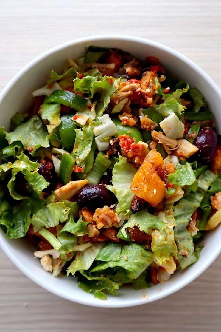Pumpkin feta chicken salad