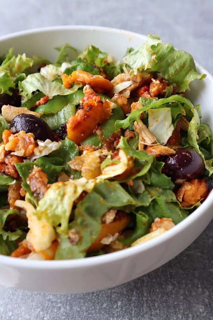 Pumpkin feta chicken salad