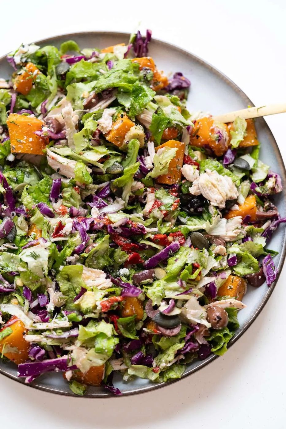 Notable feta pumpkin chicken salad recipe that is solid for most seasons, but especially during autumn! It is the ultimate healthy fall…