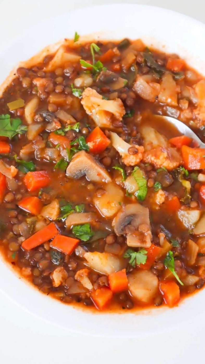 his home-cooked vegetable soup recipe is incredibly simple to make, packed with nutrients, and is a solid dinner idea for a cozy night in.