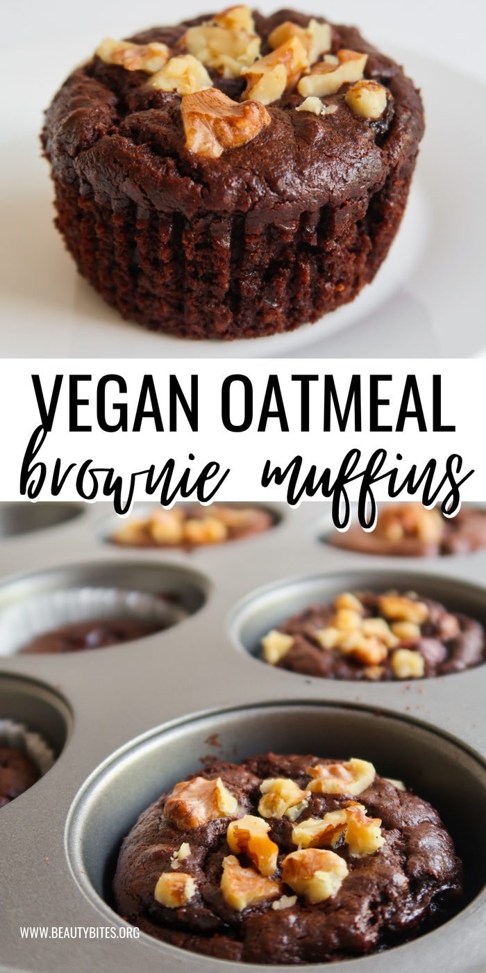 Oatmeal chocolate muffins, simple