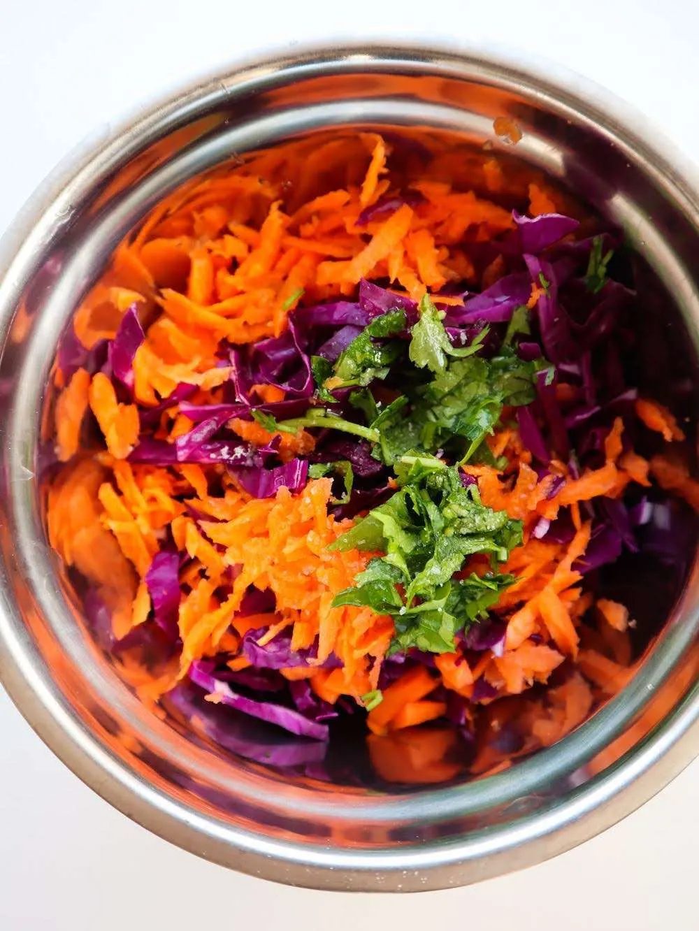 Red cabbage slaw, simple