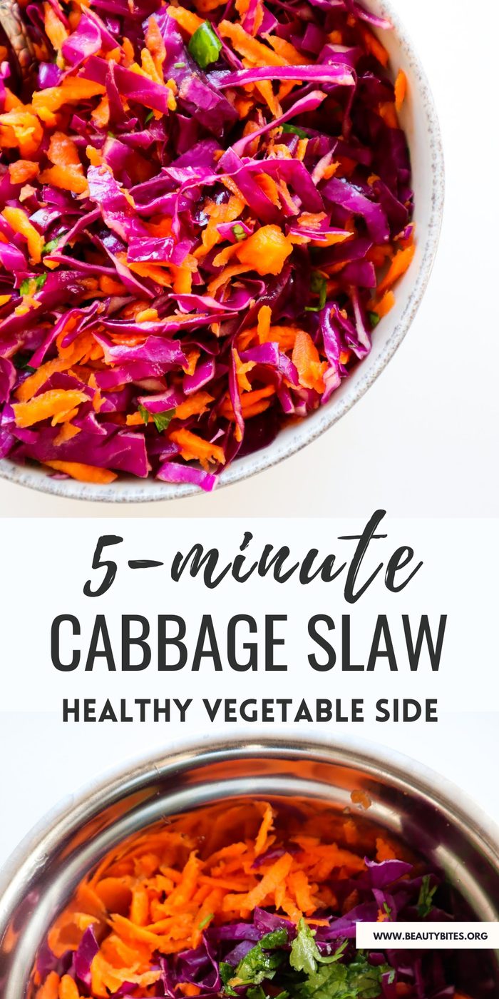Red cabbage slaw, simple