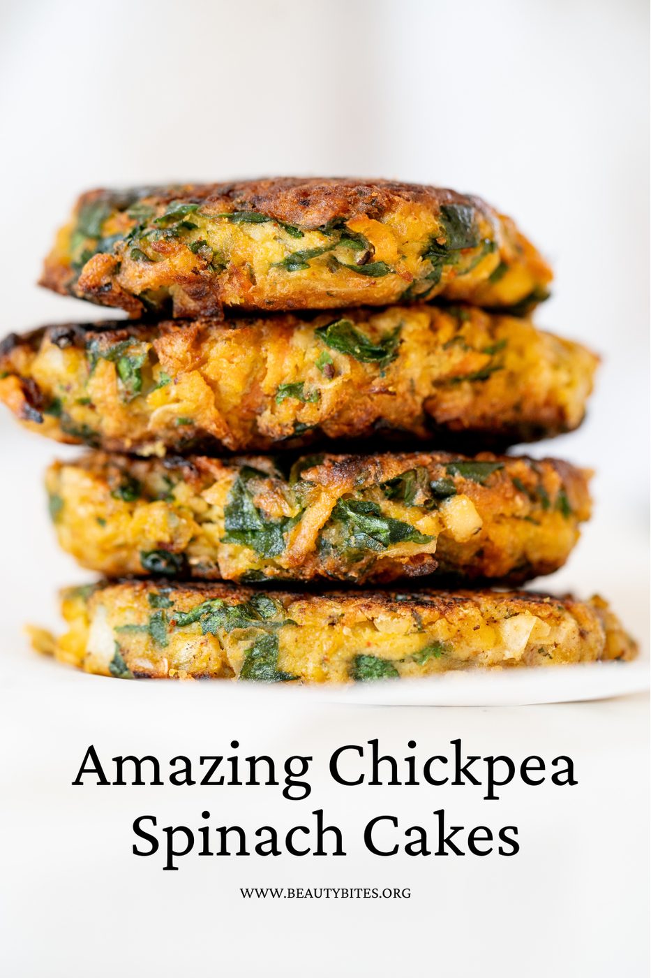 Spinach chickpea cakes, simple
