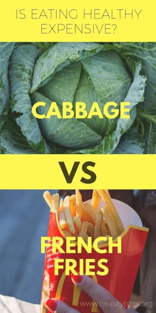 Is eating healthy expensive? cabbage vs french fries