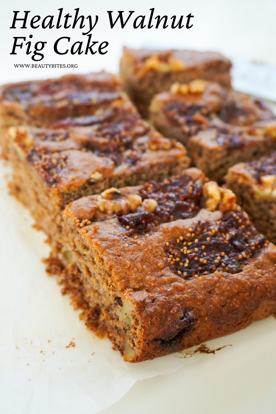 Walnut fig cake, healthy