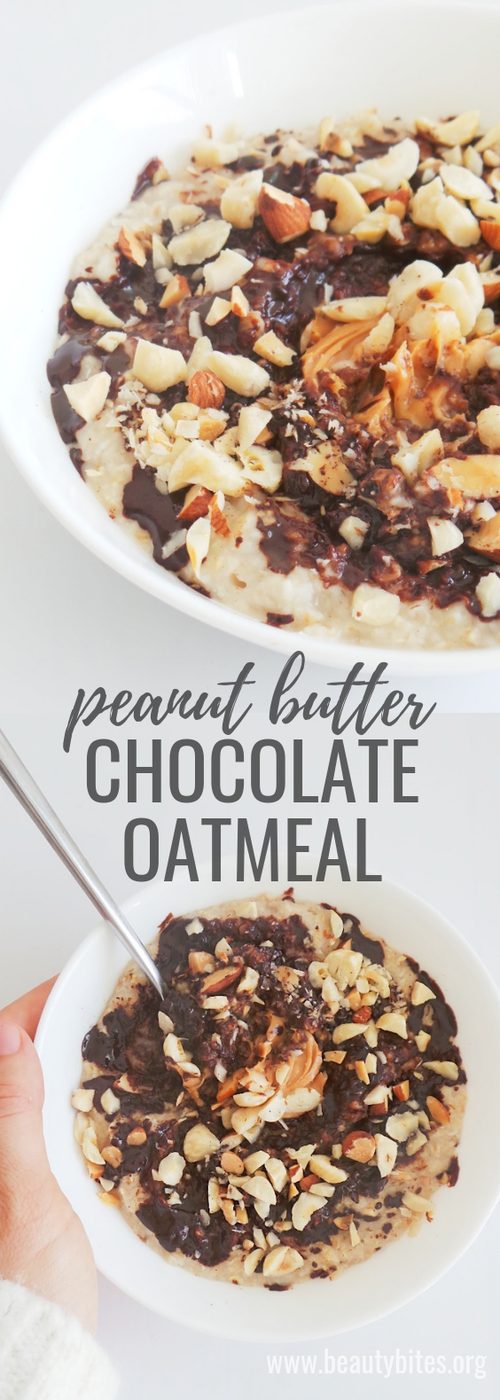 Filling peanut butter & chocolate oatmeal