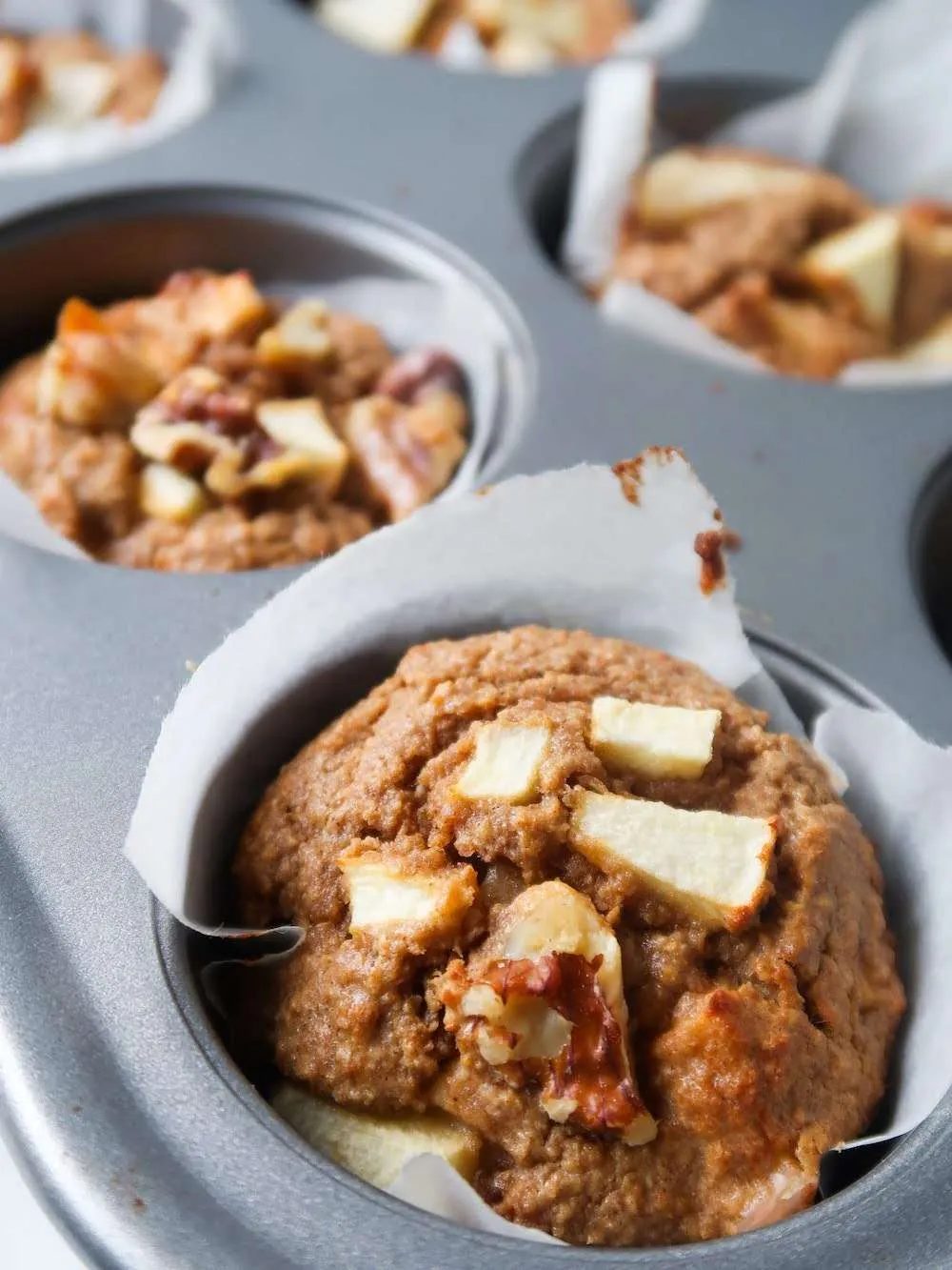 Oatmeal apple muffins | make-ahead breakfast, flourless