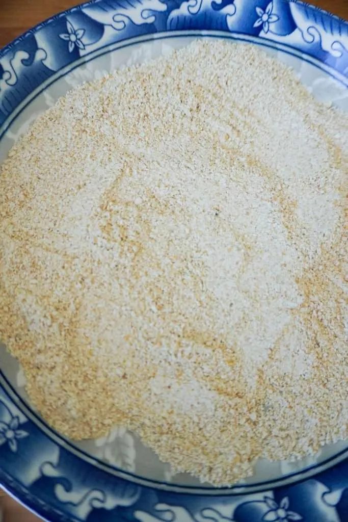 mix the ground oats with the salt