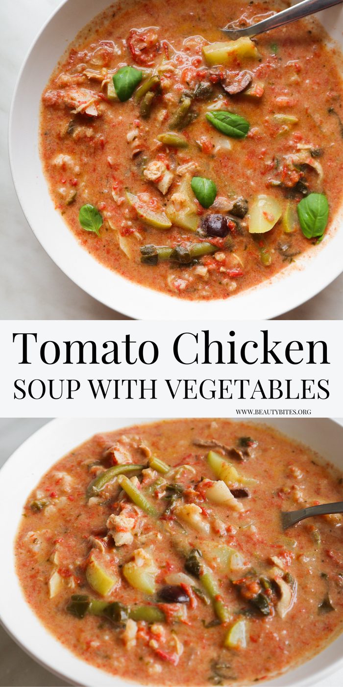Tomato chicken soup