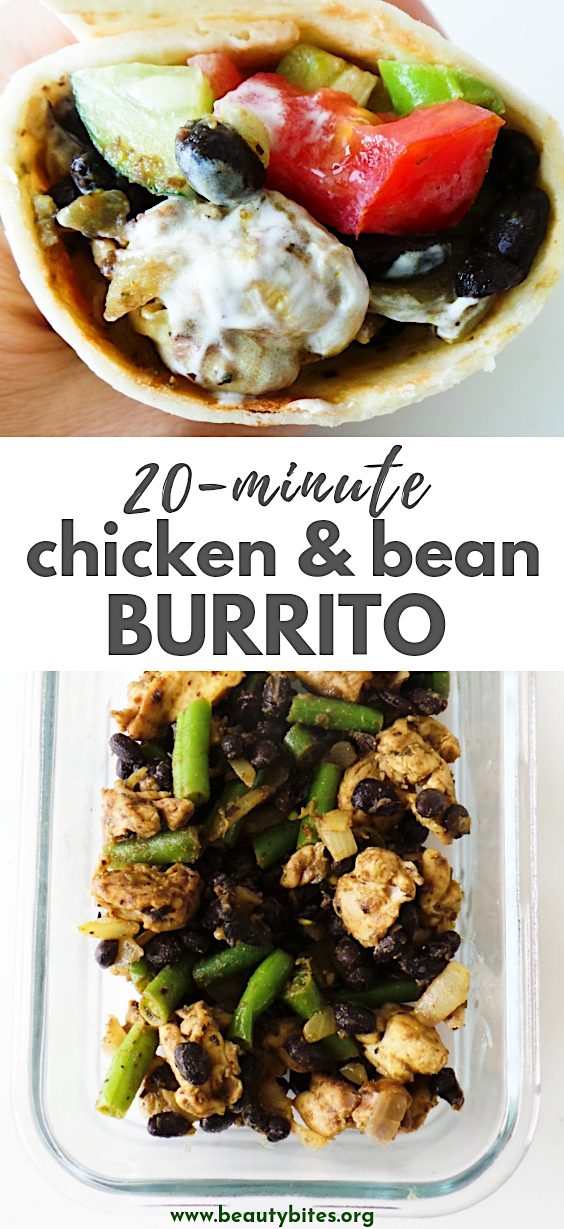 15-minute garlic chicken with black beans
