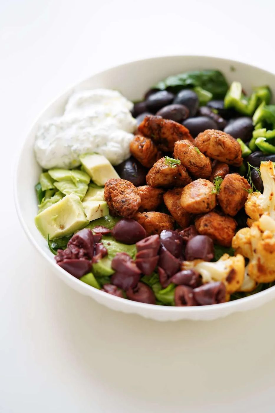 Black bean avocado chicken bowls
