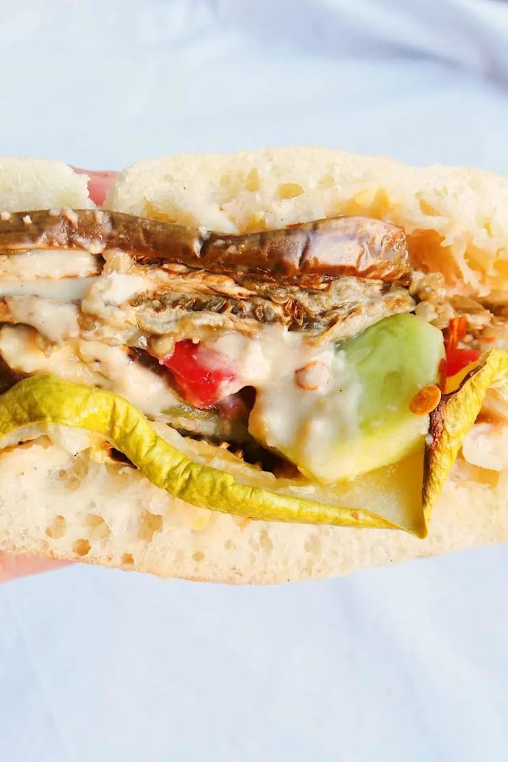 Vegetable pita, grilled