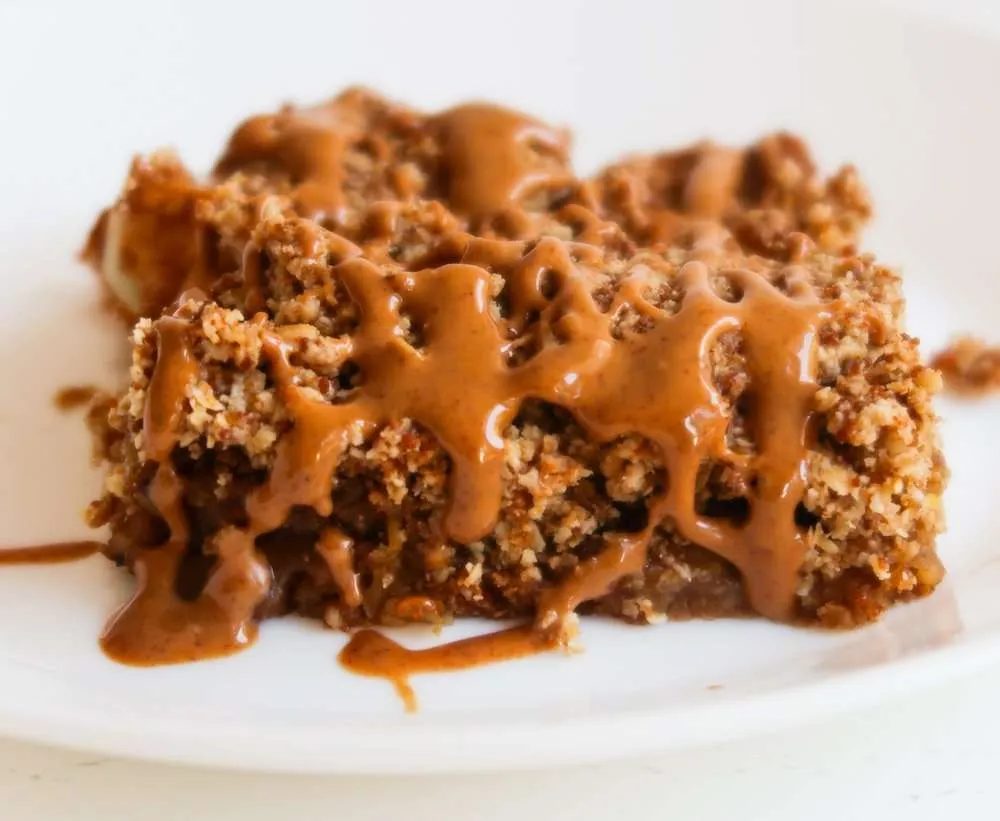 Apple crisp cake, healthy, vegan & gf