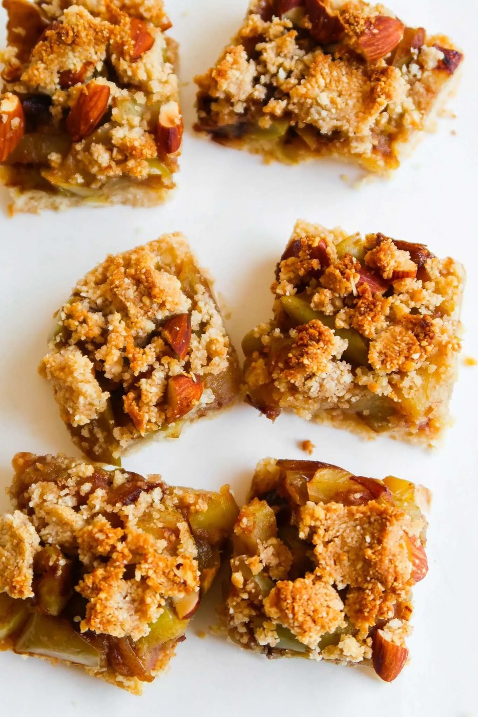Apple crumble bars, healthy