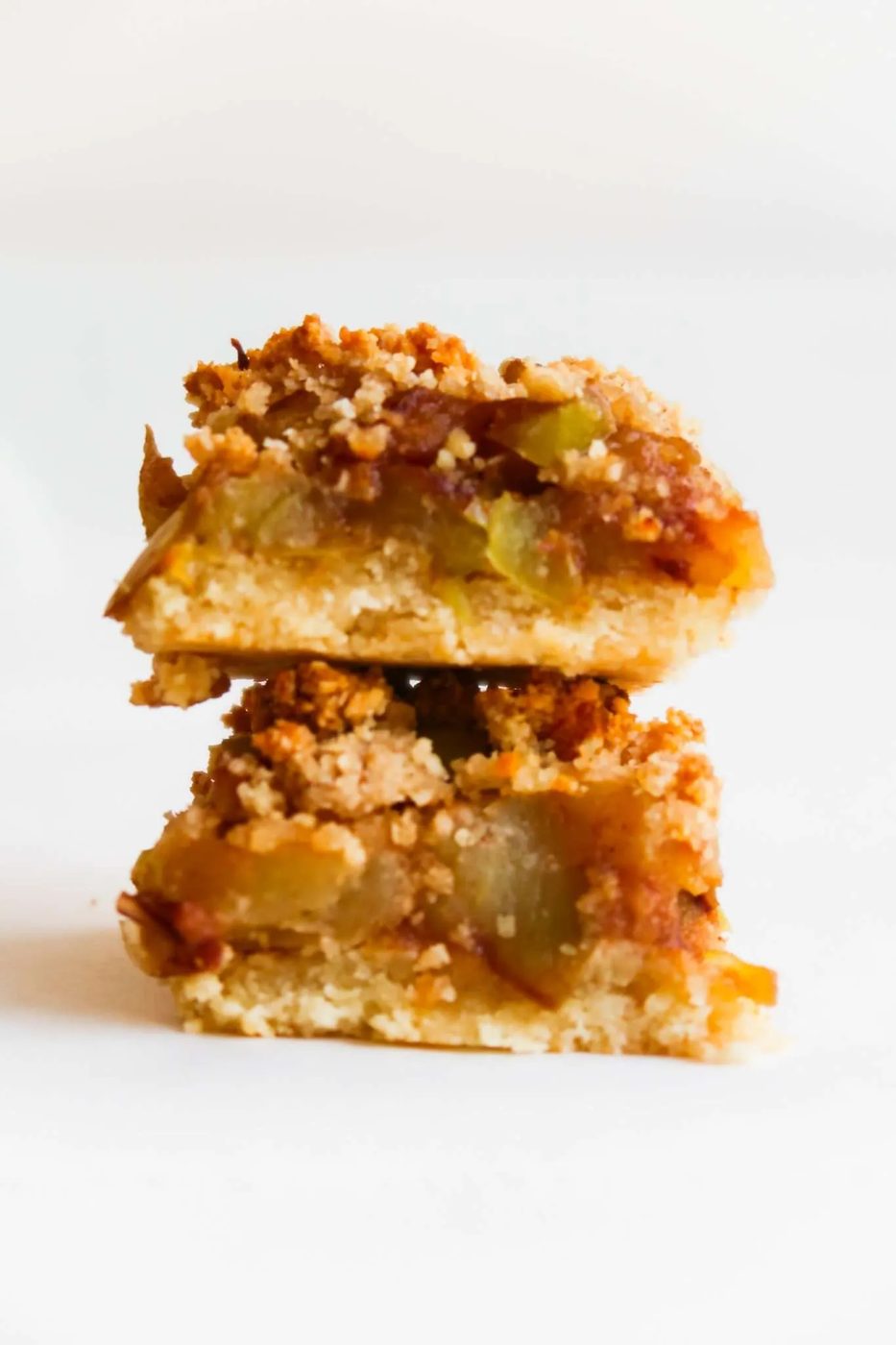 Apple crumble bars, healthy