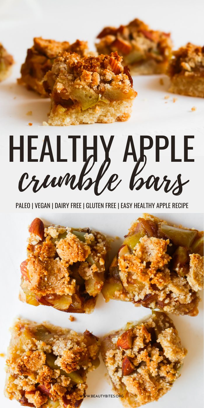 Apple crumble bars, healthy