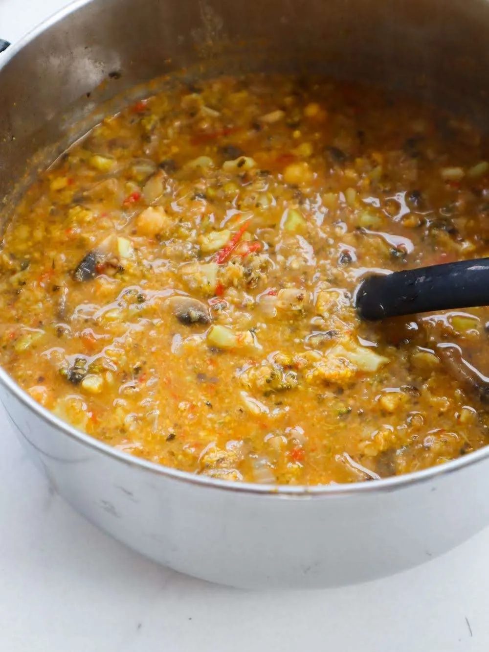 Spiced healthy broccoli soup, no cream