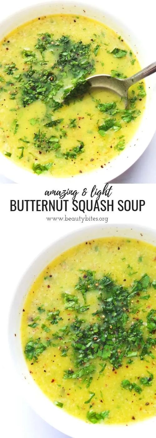 Butternut squash and broccoli soup, healthy