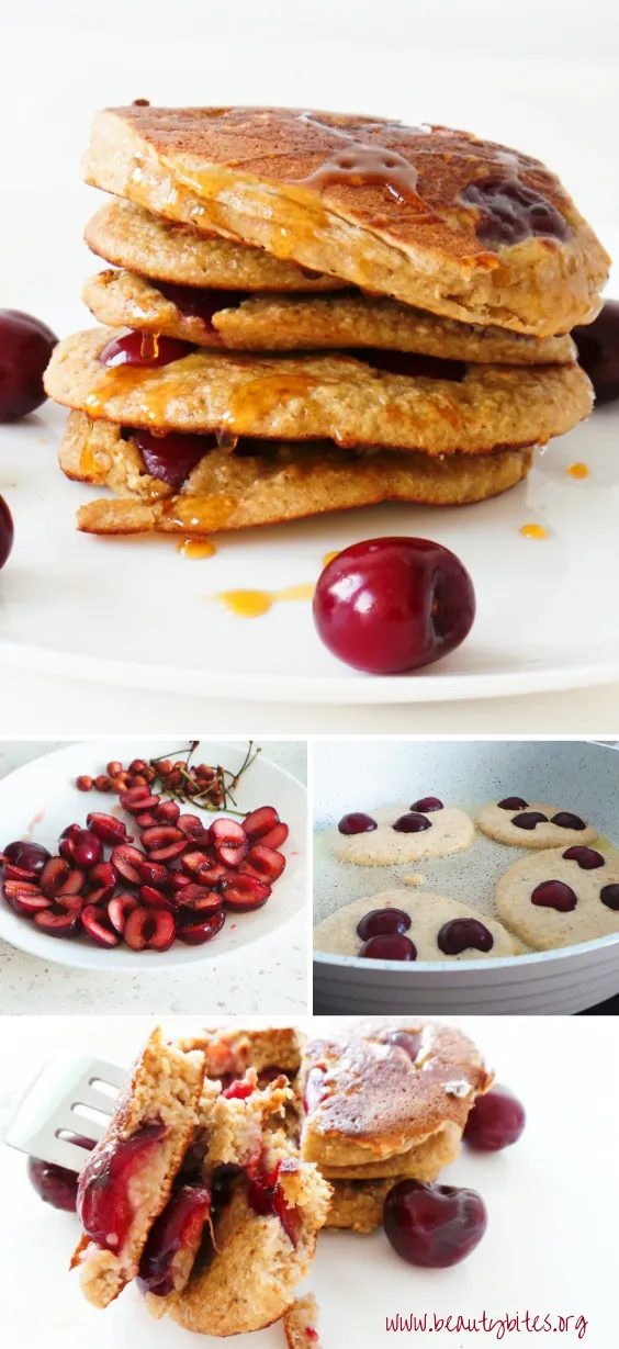 Cherry pancakes, healthy