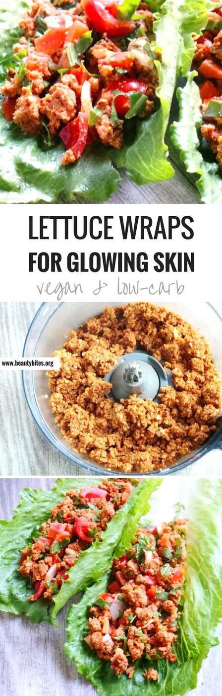 We absolutely loved this simple anti-inflammatory recipe that's also great for your skin! These are healthy vegan & low-carb lettuce wraps…