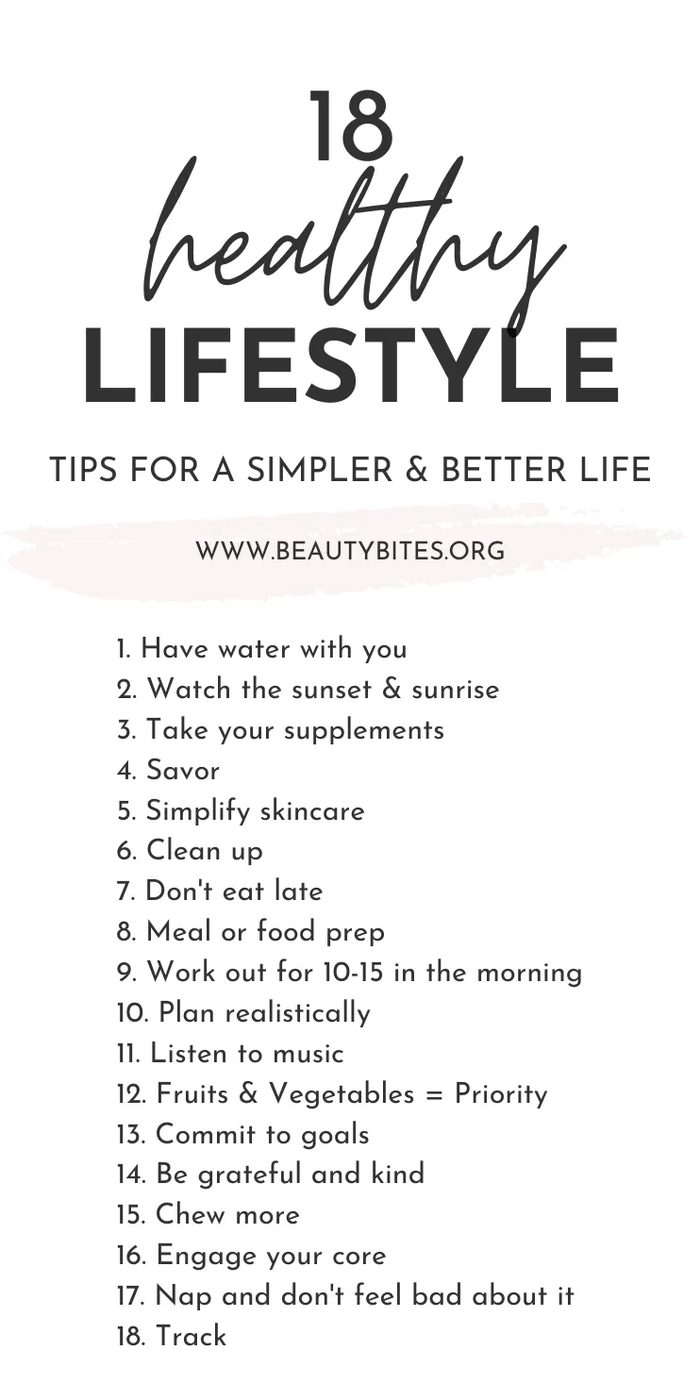 18 simple tips to live a healthy lifestyle