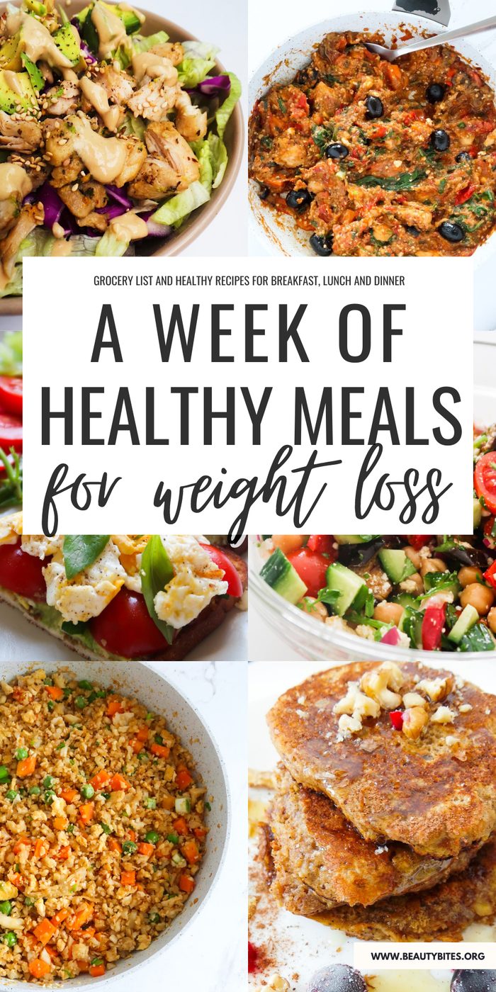 Meal plan for weight loss, healthy