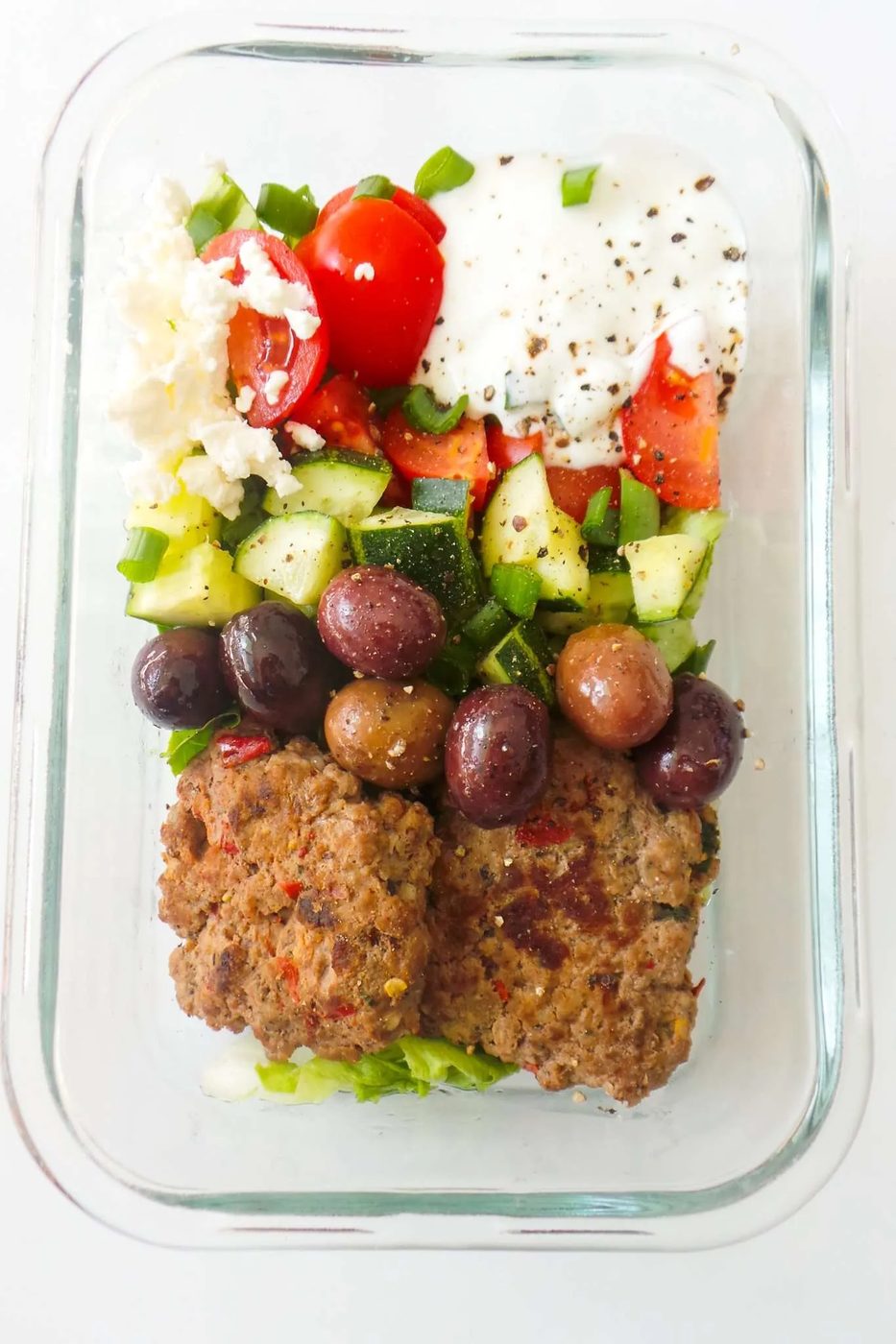 healthy Greek meatball bowls!