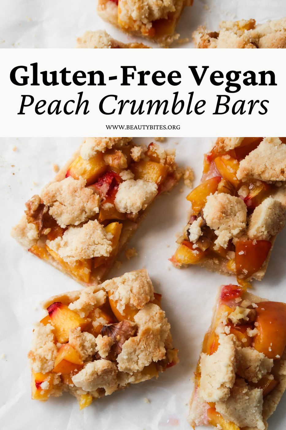 Peach crumble bars | vegan & paleo, healthy