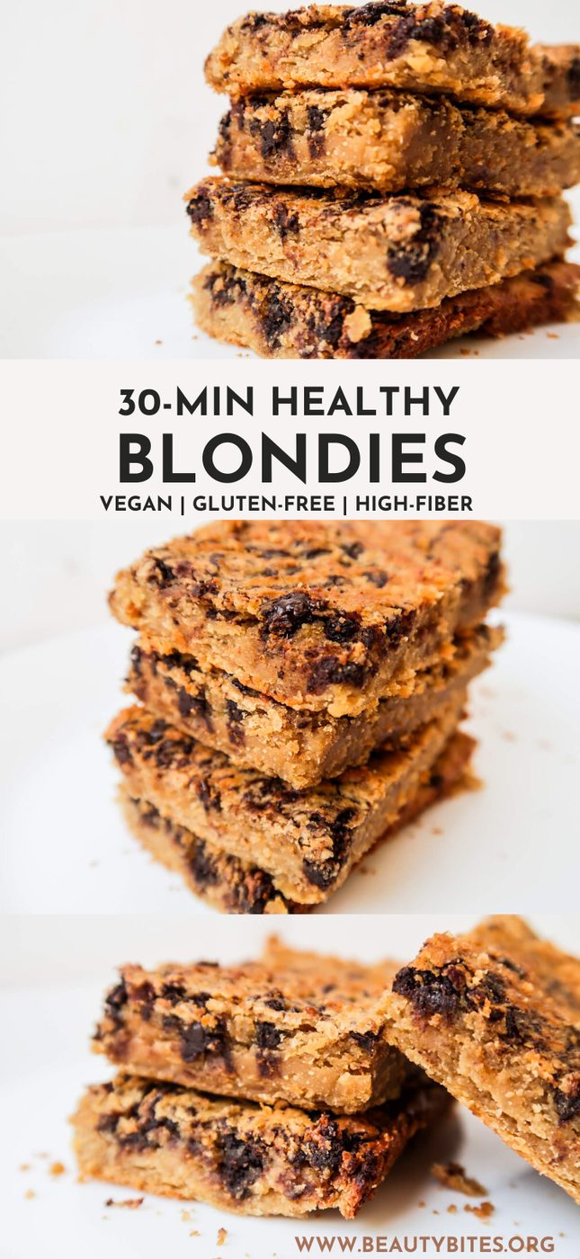 Peanut butter chickpea blondies, healthy