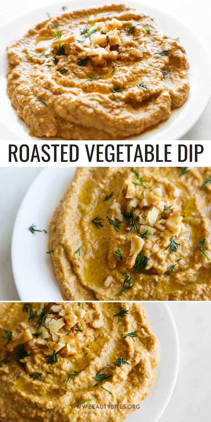 Roasted vegetable dip, healthy