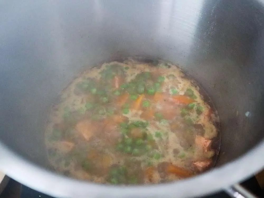 Salmon coconut soup with butternut squash, healthy
