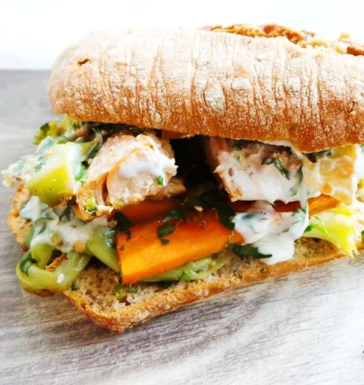 Salmon sandwich, healthy