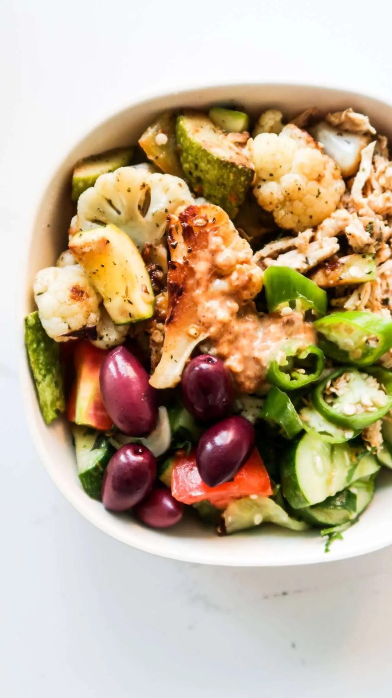 Shredded chicken bowls recipe, healthy