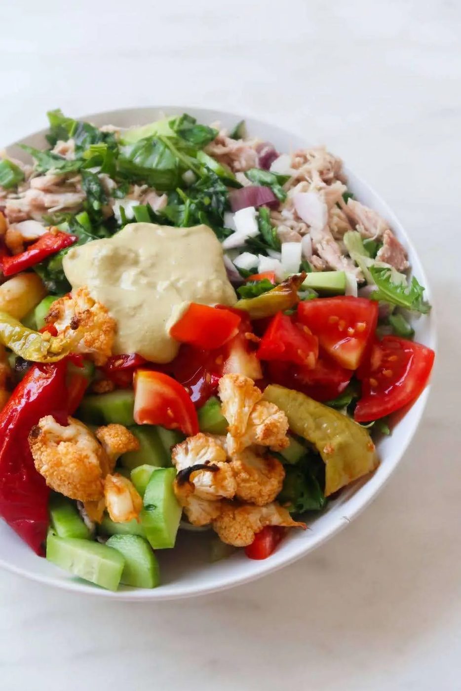 Shredded chicken salad | meal prep lunch, healthy
