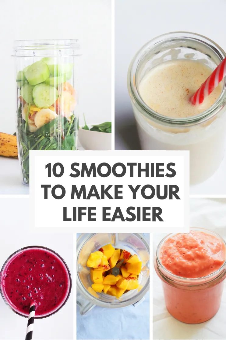 10 healthy smoothie recipes to make your life better! If you've got 5 minutes and are feeling hungry - make one of these simple smoothie…
