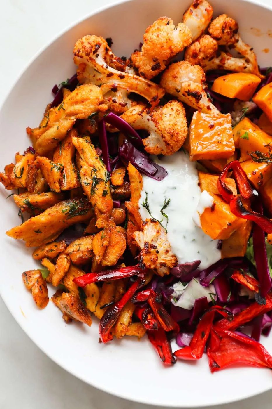 Spicy Chicken and Roasted Vegetables Bowls - the solid healthy dinner idea! If you're looking for an simple meal prep chicken recipe, these…