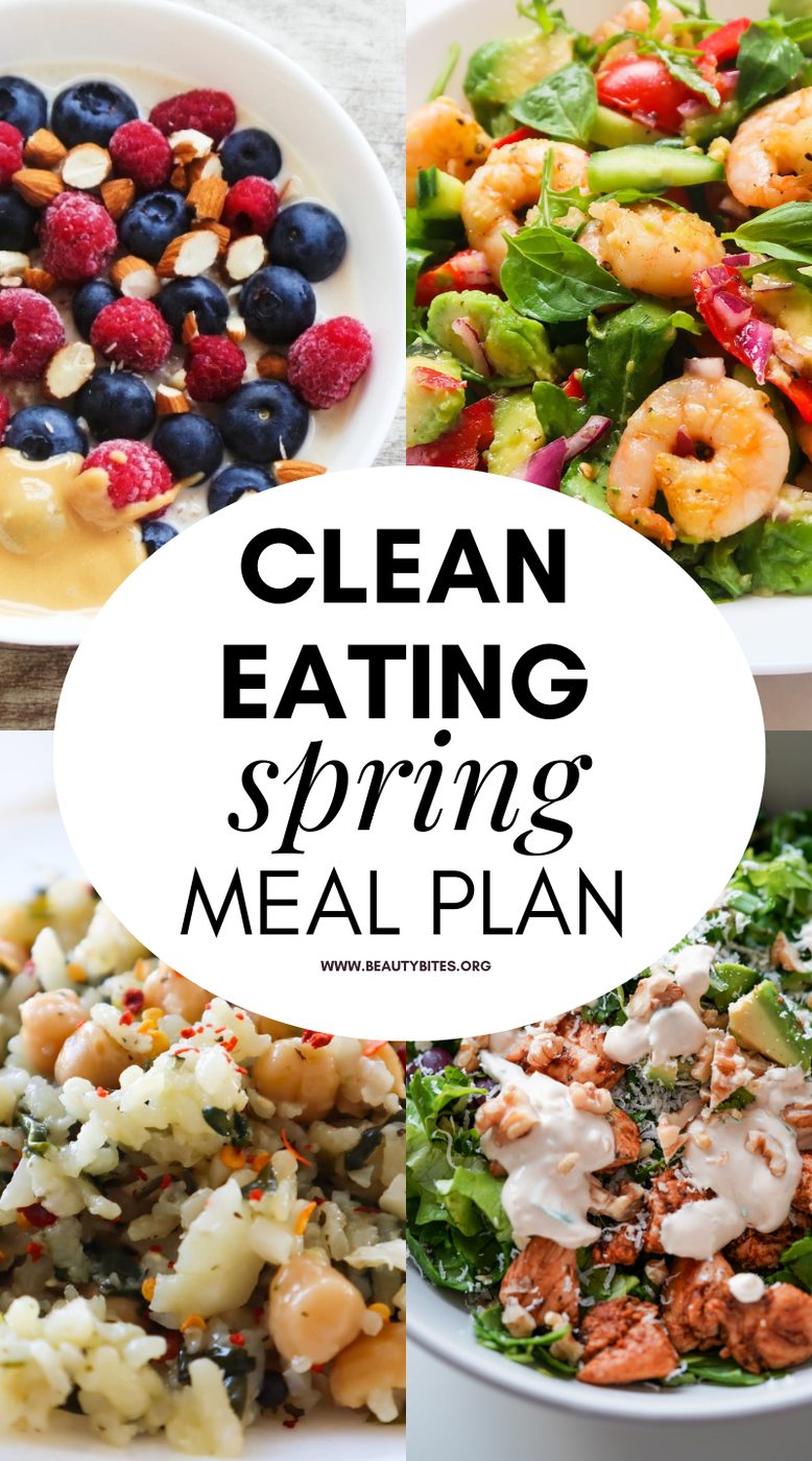 Spring meal plan for 7 days, healthy
